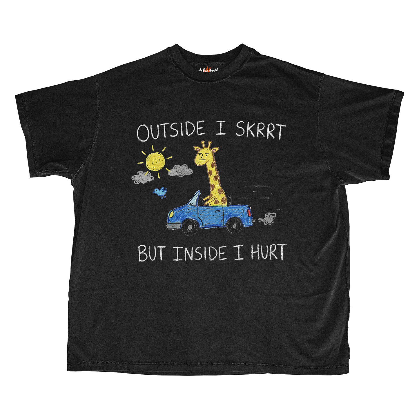 OUTSIDE I SKRRT BUT INSIDE I HURT
